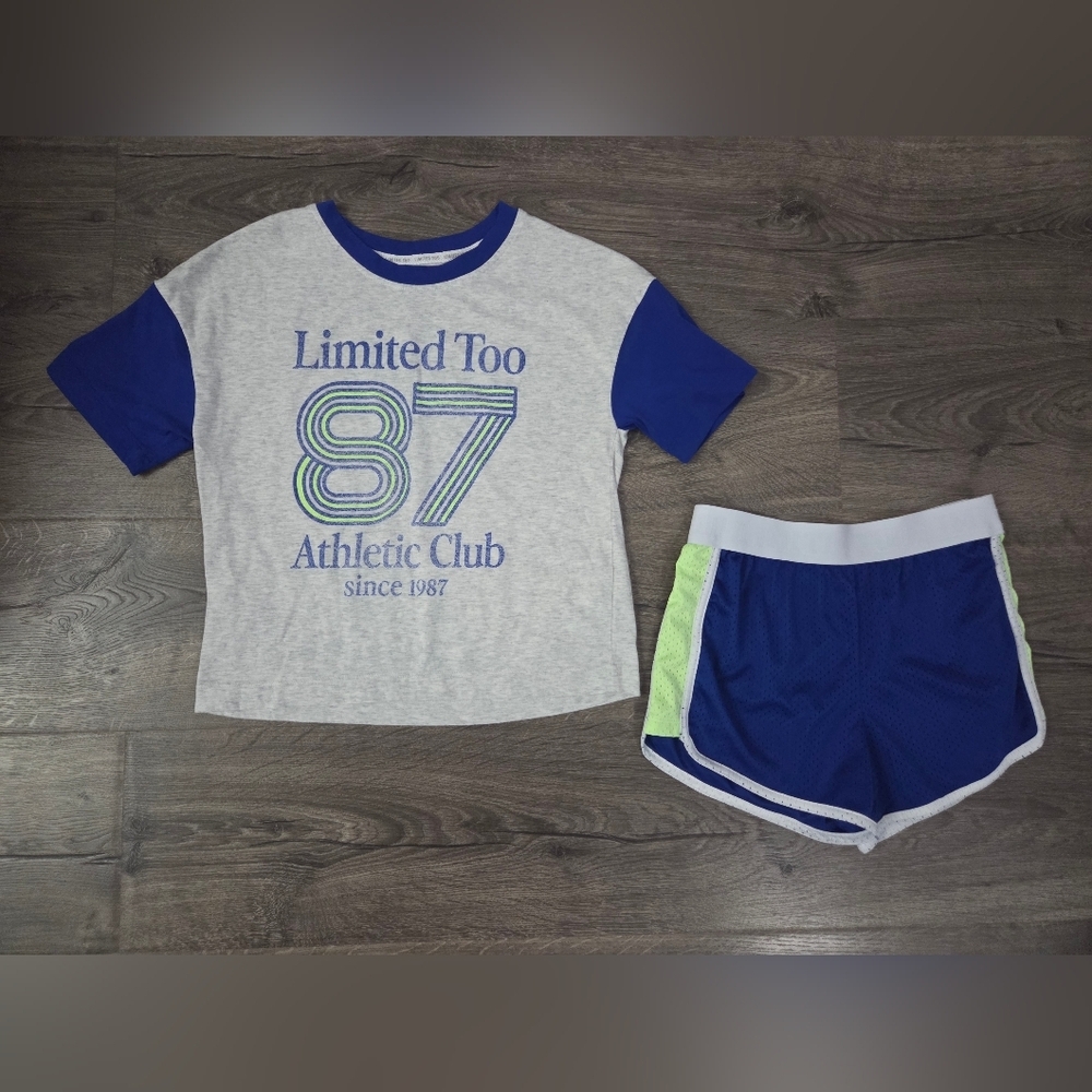 Limited Too Athletic Club T-Shirt and Shorts Set Size 10